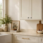Cargar imagen en el visor de la Galería, Titanium silver cabinet knobs in a light kitchen