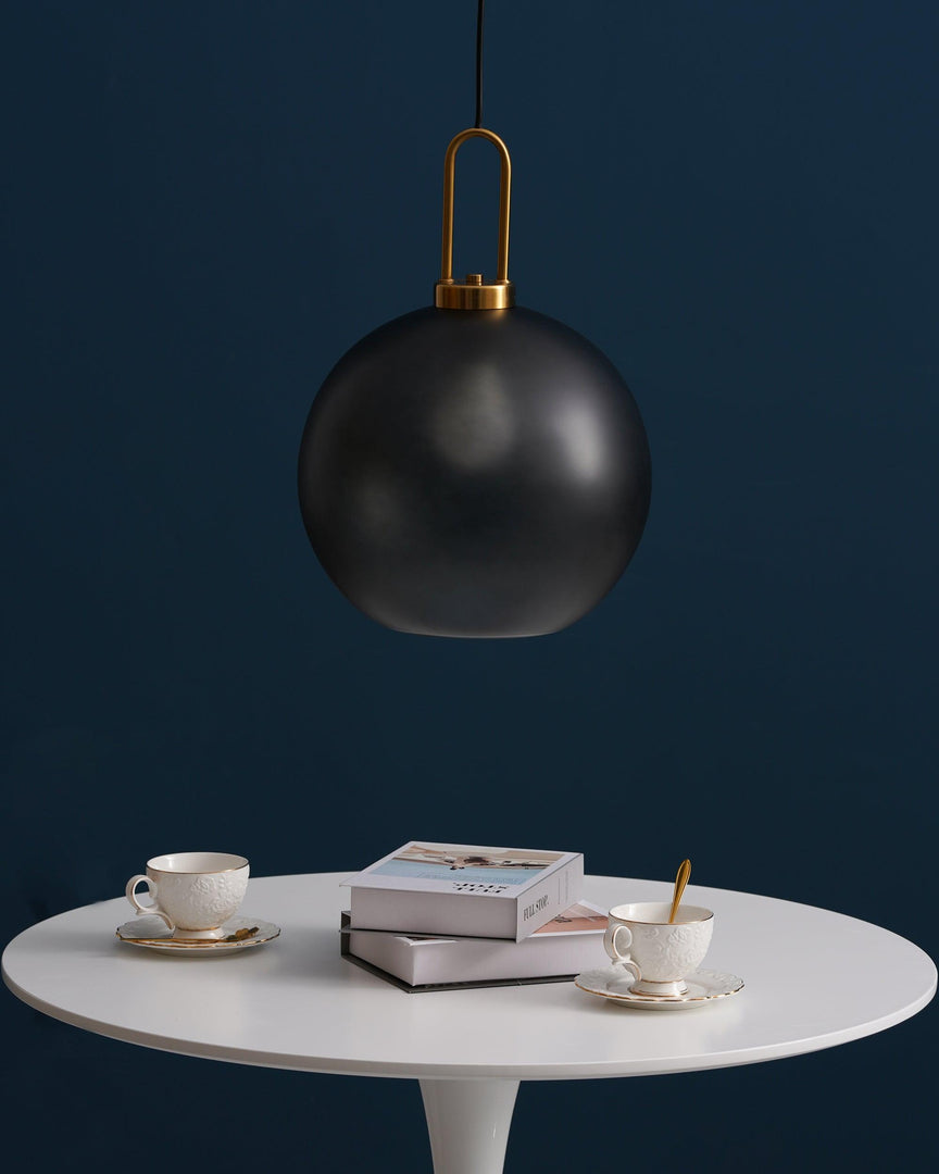Copper-Plated Glass Plug-In Swag Pendant