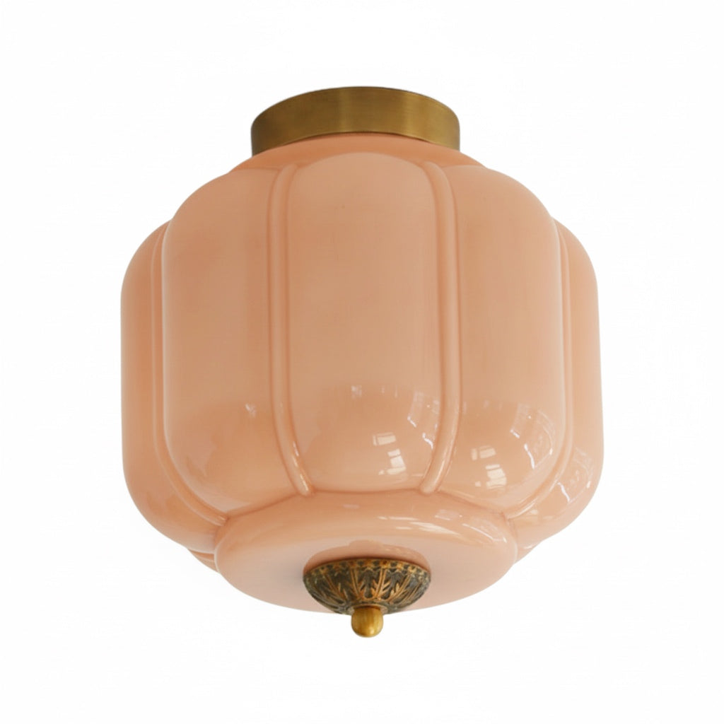 Eloise Flush Mount Milk Glass Ceiling Light – Modern Accent Lighting with Artistic Glass Shade