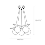 Load image into Gallery viewer, Wooden Star With Glass Chandelier
