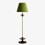 Cargar imagen en el visor de la Galería, Green vintage fabric shade floor lamp