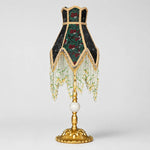 Bild in Gallery-Viewer laden, French vintage beaded fringe table lamp