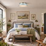 Charger l'image dans la visionneuse de galerie, Metal Flush Mount Ceiling Fixture with Frosted Diffuser
