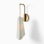 Cargar imagen en el visor de la Galería, Aplique de pared elegante Orovia: cerámica, vidrio y metal, latón champán
