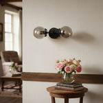 Charger l&#39;image dans la visionneuse de galerie, Lumio Globe Double Globe Vanity Wall Light - Rustic Farmhouse Bathroom Wall Fixture
