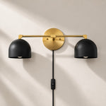 Charger l'image dans la visionneuse de galerie, Metio Dome Mid-Century Metal Plug-In Wall Light