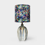 Load image into Gallery viewer, Handmade ceramic table lamp with floral print fabric shade