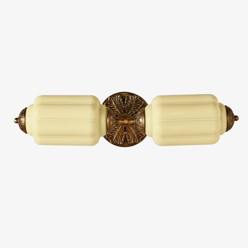 Eloise Vintage Scalloped Milk Glass Wall Sconce - Modern Accent Lighting for Bathroom and Bedroom
