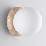 Load image into Gallery viewer, Asteroid Travertine Outdoor Wall Light