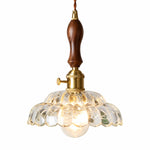 Cargar imagen en el visor de la Galería, Small Clear Puff-Skirt Pendant, Walnut Handle