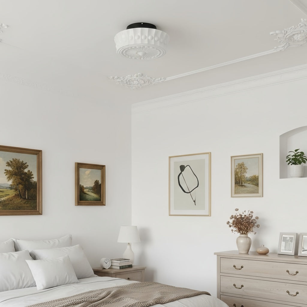 Plafonnier courbé Rigidus - Verre minimaliste pour salons et couloirs