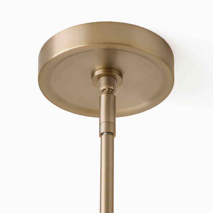 Lámpara colgante Elorina - Pantalla de metal perforado, bronce champán