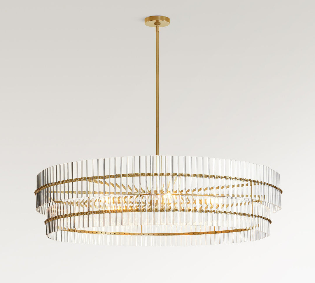 Lámpara colgante de cristal Lumora: estilo moderno de araña de cristal