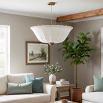 Load image into Gallery viewer, Wickara Natural Wicker Parasol Contemporary Flush-Mount Ceiling Light for Small Rooms