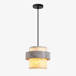 Bild in Gallery-Viewer laden, Gray Travertine Stone Pendant Light - Vintage Kitchen Island and Dining Room Lamp