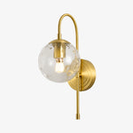 Bild in Gallery-Viewer laden, Rippled Glass wall sconce in Gold, style A