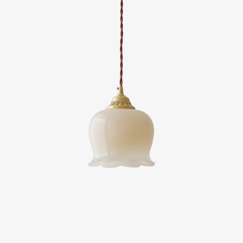 Brass Resin Petal Plug-In Pendant