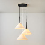 Charger l&#39;image dans la visionneuse de galerie, Lustre conique à 3 lumières Conica - Suspension sculpturale en verre de style moderne
