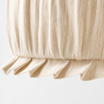 Load image into Gallery viewer, Pleated Fabric Pendant Light with Wood Canopy