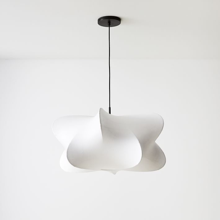 Lámpara colgante Havion Cocoon: pantalla minimalista de polímero con suspensión ajustable