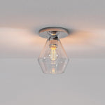 Load image into Gallery viewer, Merin Minimalist Sleek Geometric Glass Flushmount Light
