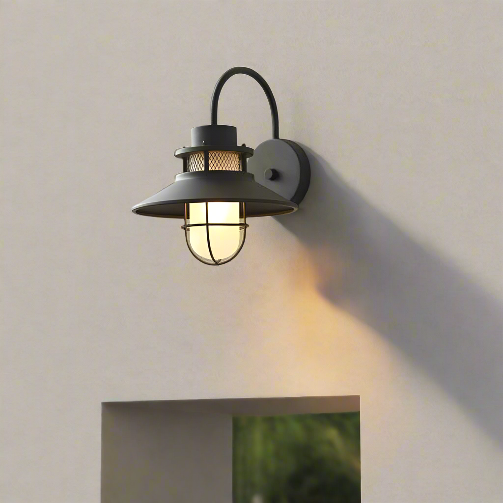 Torche extérieure lumineuse en métal pour mur