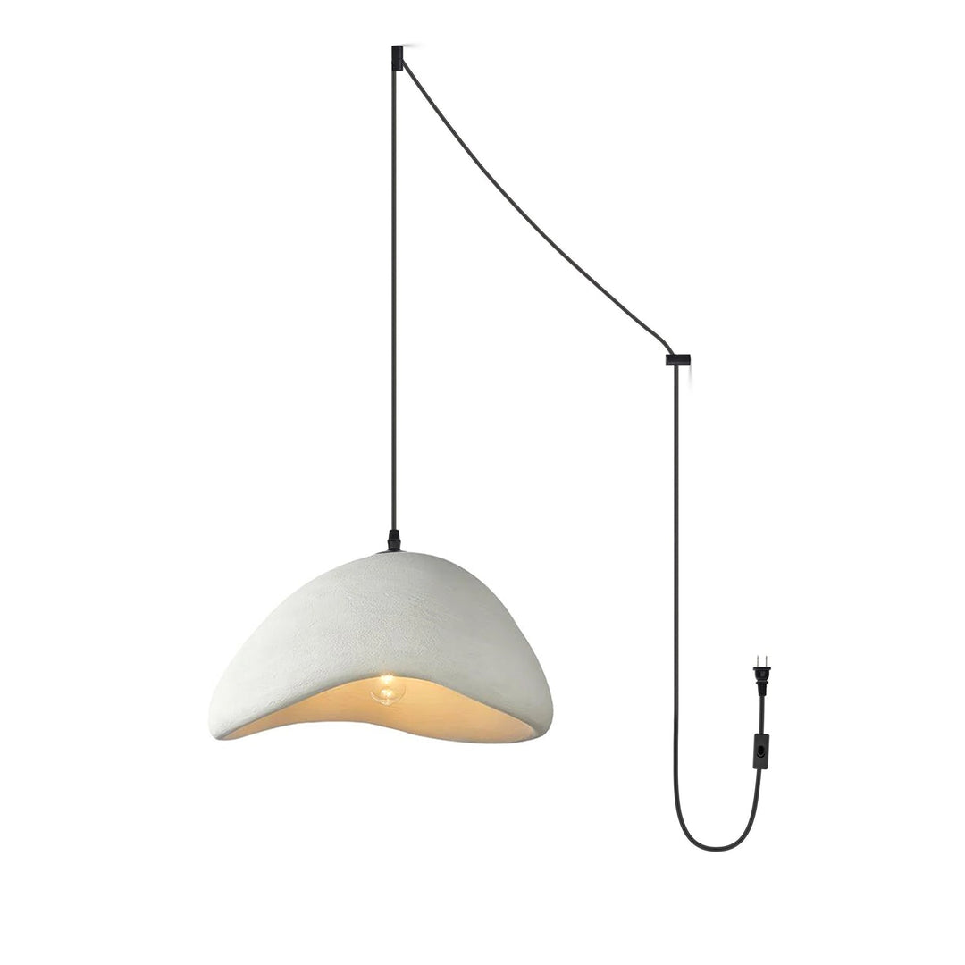 Curved Polystyrene Plug-In Pendant Light