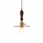 Load image into Gallery viewer, Vintage leather pendant light