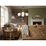 Load image into Gallery viewer, Glorica Glass Opal Globe Semi-Flush Ceiling Light – Modern Mid-Century Dining Room Fixture
