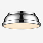 Charger l'image dans la visionneuse de galerie, Metal Flush Mount Ceiling Fixture with Frosted Diffuser