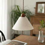 Load image into Gallery viewer, Natural paper pendant lamp over a dining table