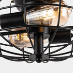 Cargar imagen en el visor de la Galería, Close view of caged bulb frame and warm light