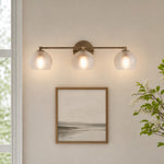 Charger l'image dans la visionneuse de galerie, Auruca Globe Wall Light Bellflower Inspired Shape - Minimalist Metal Glass Sconce for Living Room