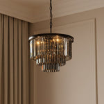 Load image into Gallery viewer, Aurevon Crystal Prism Metal Frame Modern Ceiling Chandelier for Home and Hotel