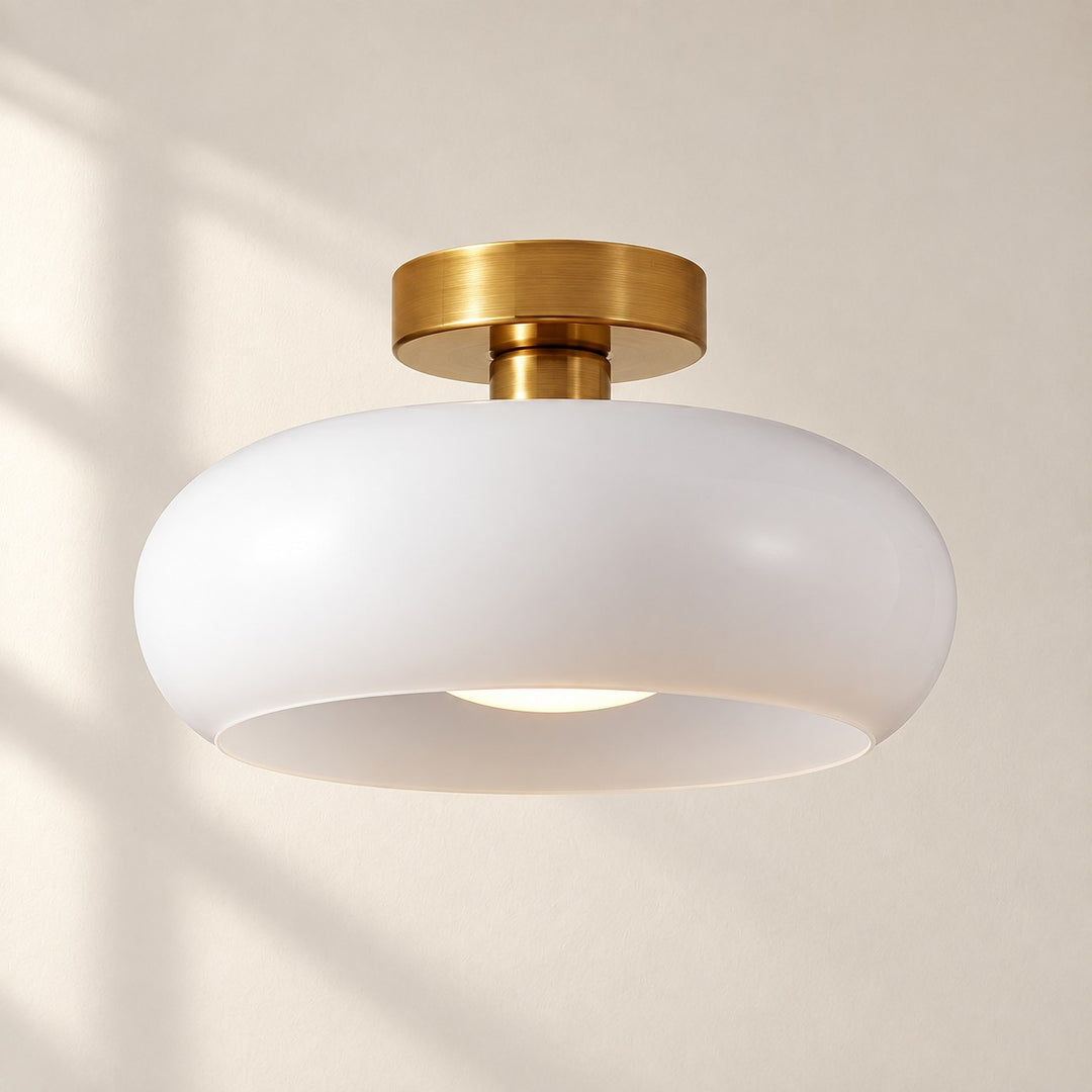 Bauvia Bauhaus Modern Round Glass Ceiling Lamp