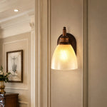 Bild in Gallery-Viewer laden, Antique bronze amber glass wall sconce
