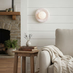 Load image into Gallery viewer, Oria Minimalist Travertine Wall Sconce - Sculptural Ambient Light for Bedroom