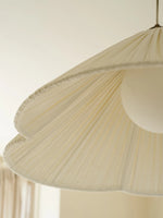 Load image into Gallery viewer, Luminella Soft Pleated Scalloped Fabric Pendant – Modern Sculptural Ceiling Light for Living Room

