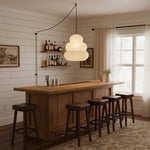 Bild in Gallery-Viewer laden, Beige Mulberry Paper Swag Pendant Light