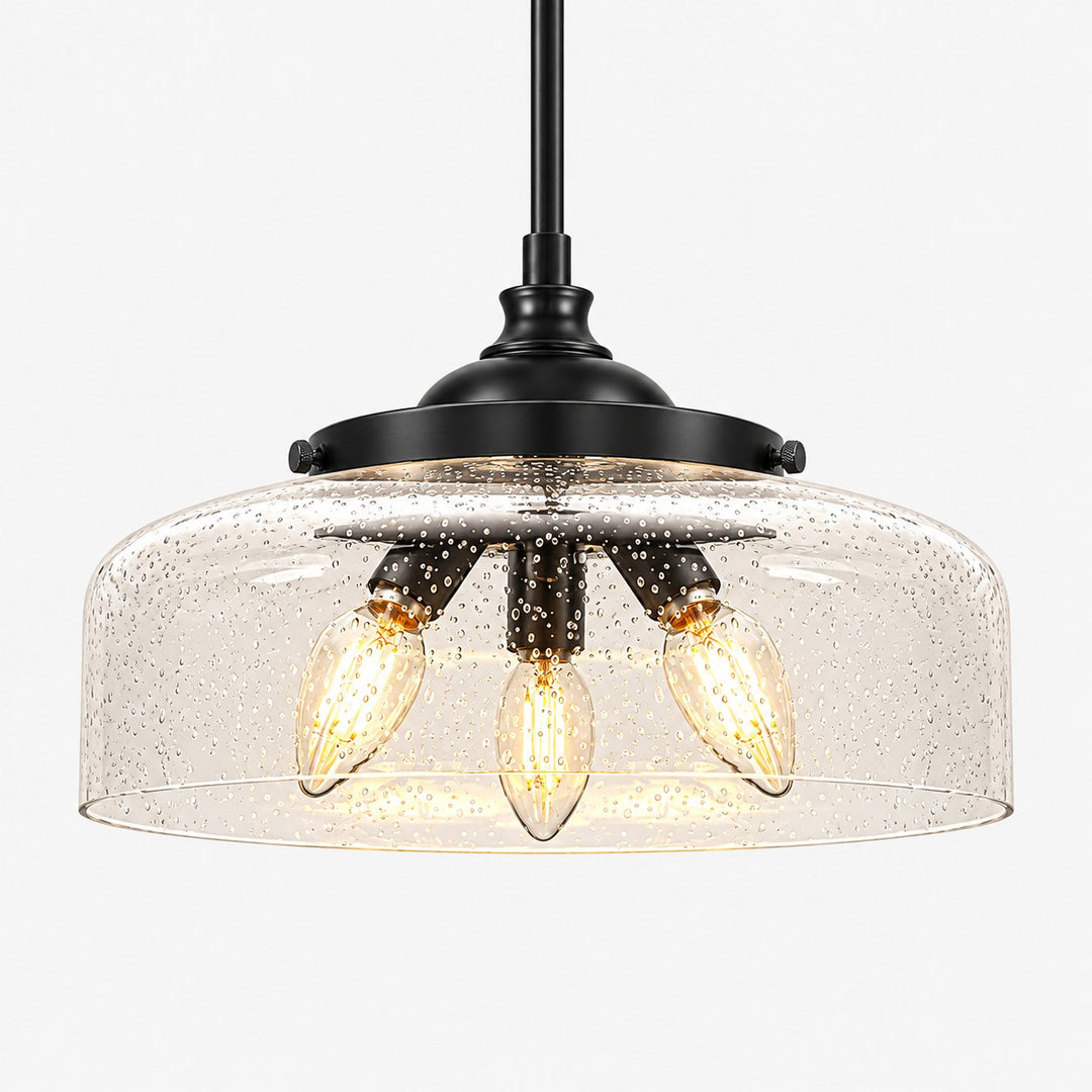 Vintage Adjustable Glass Pendant Light