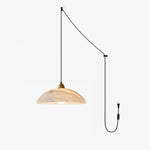 Load image into Gallery viewer, Natural Stone Plug-In Swag Pendant Light