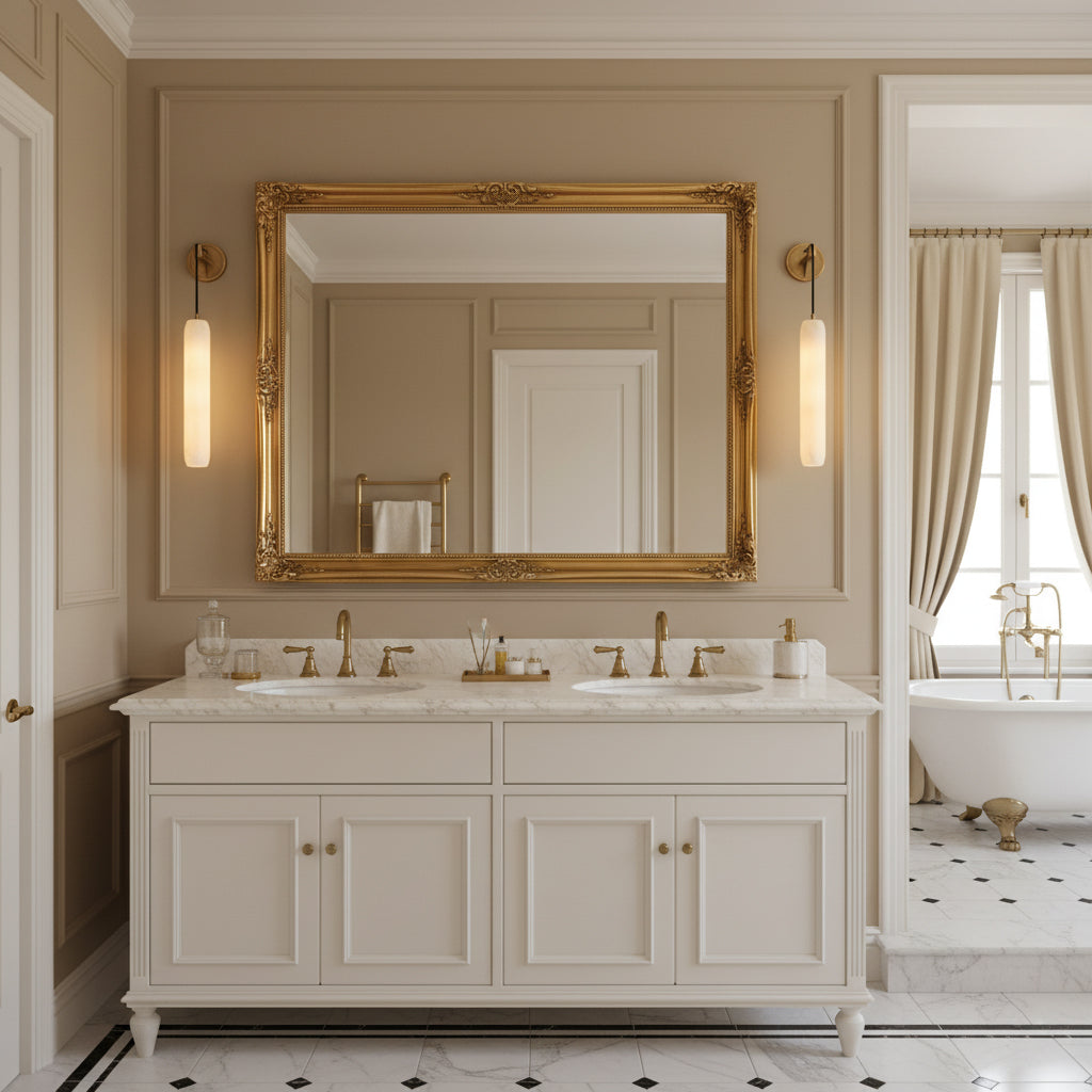 Alabaster Flöten Wandleuchte