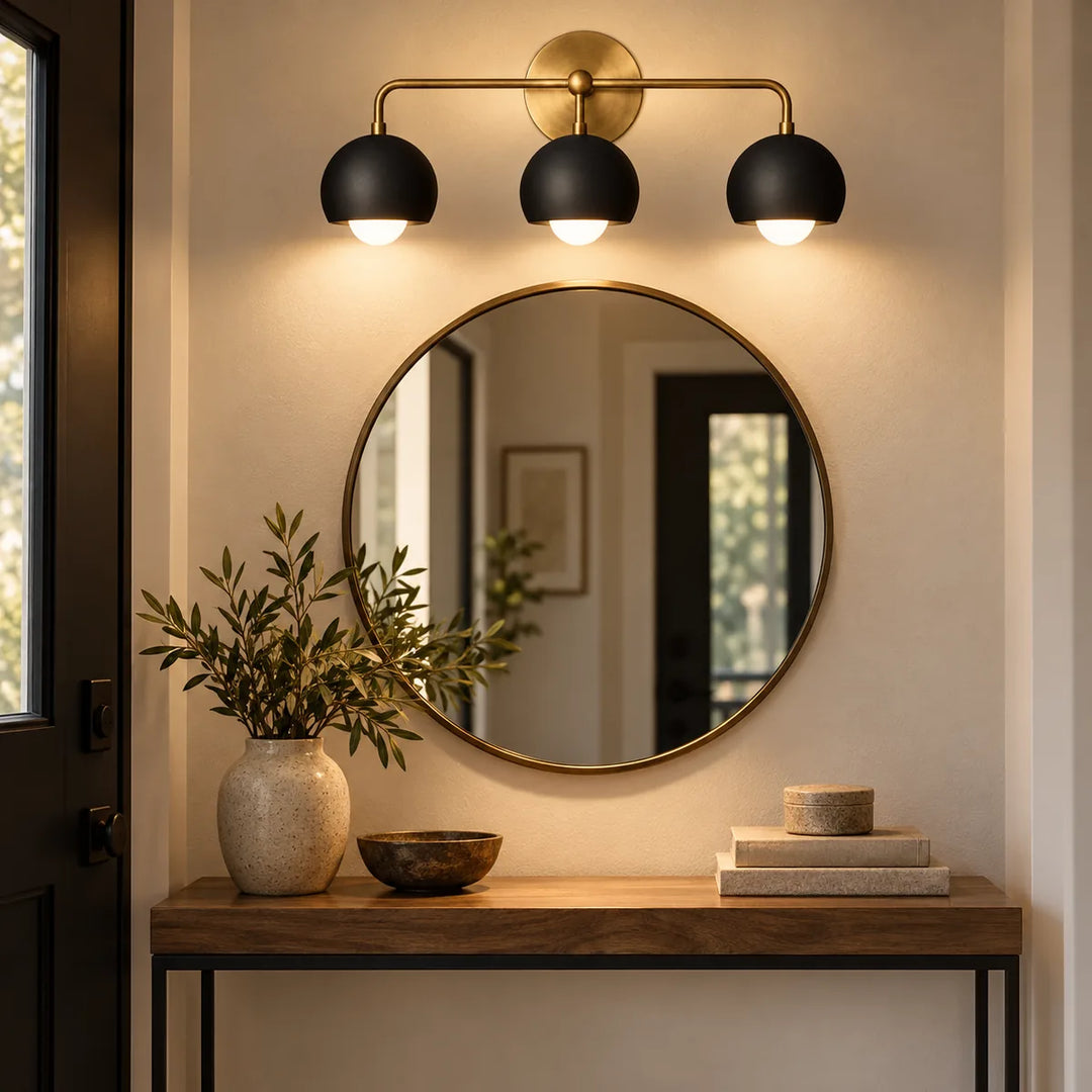 Short Vanity Bar for a Bedroom Mirror