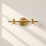 Charger l'image dans la visionneuse de galerie, Aurelia Brushed Brass Adjustable Vanity Wall Light