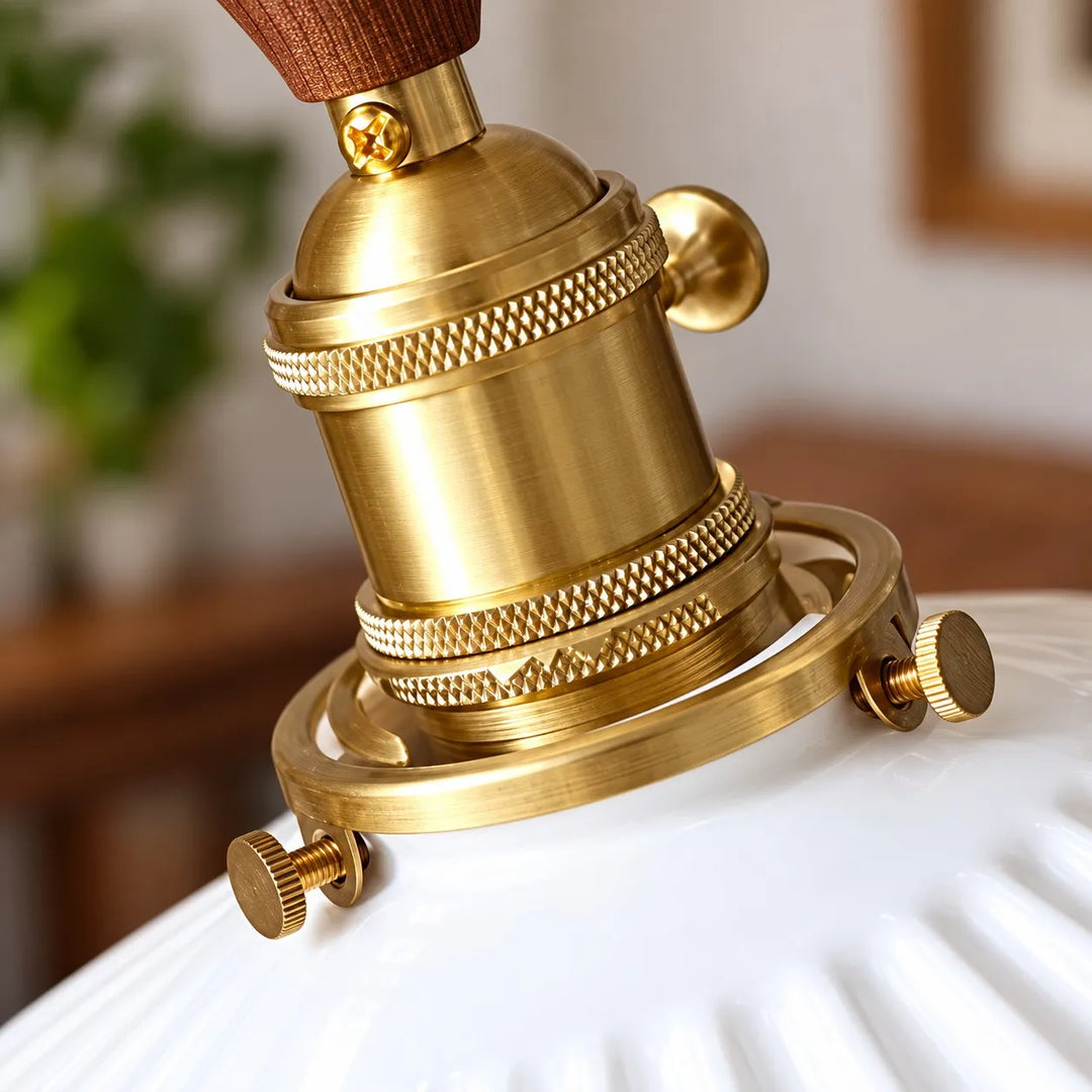 Japanese Pleated Ceramic Pendant Lamp
