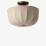 Load image into Gallery viewer, Loomis Satin Linen Flush Pendant Light – Contemporary Style Ceiling Light for Living Rooms and Entryways