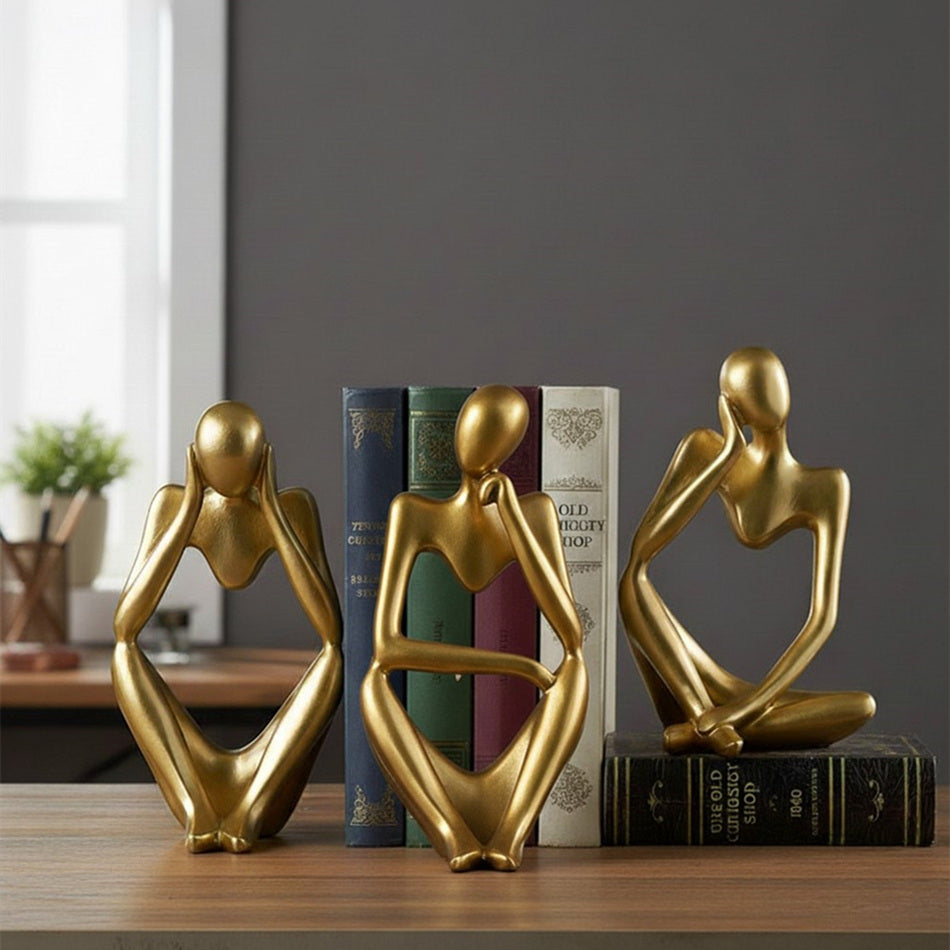 Escultura Geométrica de Perro Floxo Decoración Moderna - Arte Minimalista de Hierro para Escritorio