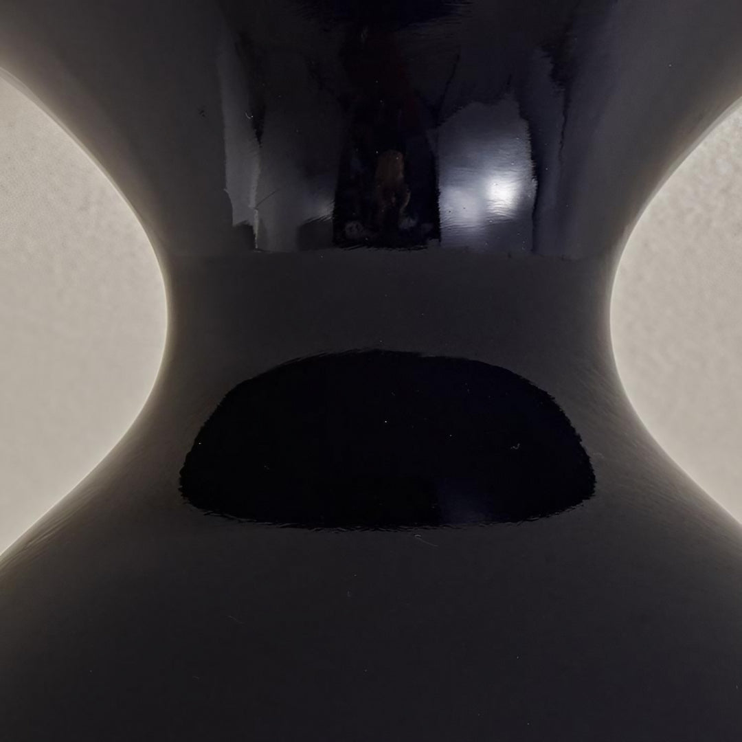 Modern resin ceiling light close view