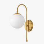 Bild in Gallery-Viewer laden, Milk Glass wall sconce in Gold, style A