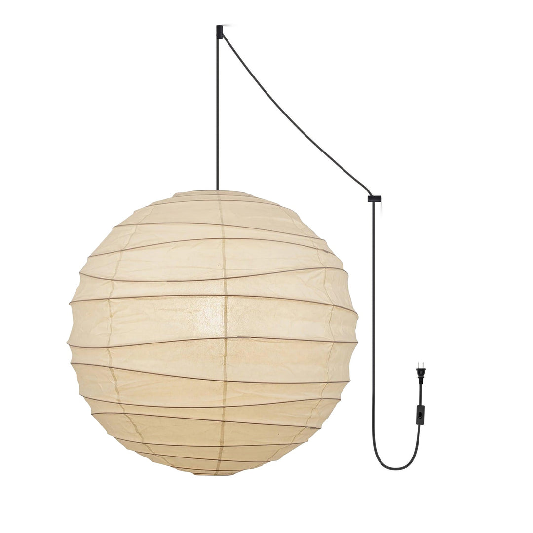 Bamboo Ribbed Mulberry Paper Swag Pendant